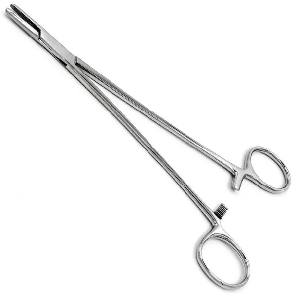 07.PI.133. Голкотримач Mayo-Hegar (Мейо-Гегар), загальнохірургічний, з жолобком, 200 мм.